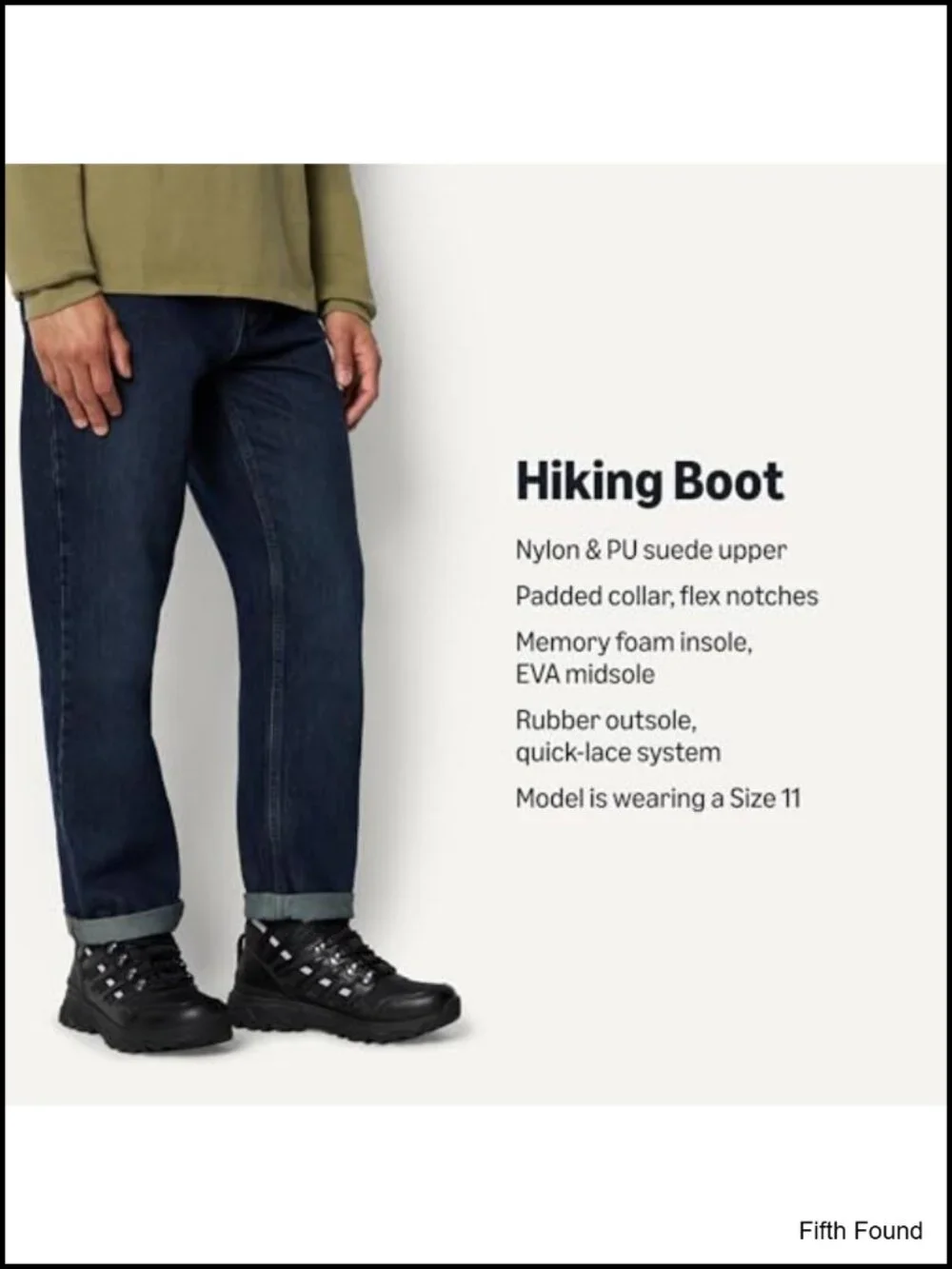 Men's Waterproof Hiking Boot with Memory Foam Insole